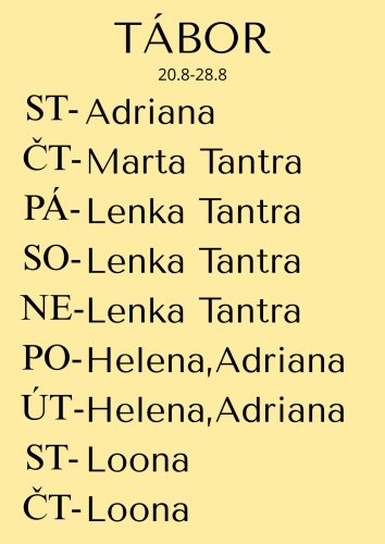 Adriana ÚT-ST 19-20.8.