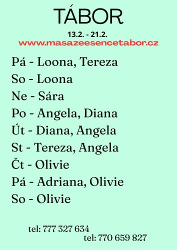 Jen pátek 20.2. Adri